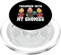Funny Teaching with My Gnomies 100 Days of School Gnomes PopSockets PopGrip para MagSafe