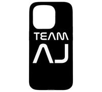 Funny Team AJ First Name Nickname Modern Carcasa para iPhone 15 Pro