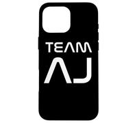 Funny Team AJ First Name Nickname Modern Carcasa para iPhone 16 Pro MAX