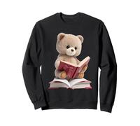 Funny Teddy Bear Leyendo un Libro: Gráfico para los Amantes de los Osos Sudadera