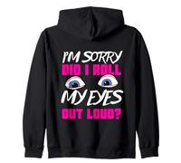 Funny Teen Gift Eye Roll Sassy Humor Sarcastic Meme Women Sudadera con Capucha