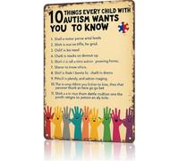 Funny Ten Things Child Wants You Know Metal Tin Sign 12x8 Inch