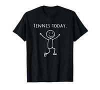 Funny Tennis Today Stick Persona Leap of Joy Jugador de tenis Camiseta