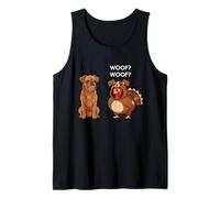 Funny Thanksgiving Brussels Griffon and Turkey Camiseta sin Mangas