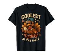 Funny Thanksgiving Coolest Turkey At The Table Camiseta