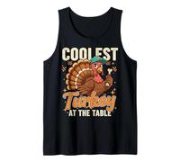 Funny Thanksgiving Coolest Turkey At The Table Camiseta sin Mangas