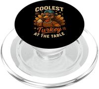 Funny Thanksgiving Coolest Turkey At The Table PopSockets PopGrip para MagSafe