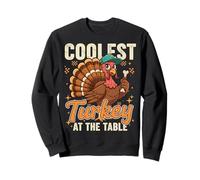 Funny Thanksgiving Coolest Turkey At The Table Sudadera