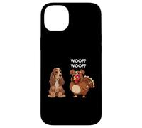 Funny Thanksgiving English Cocker Spaniel and Turkey Carcasa para iPhone 14 Plus