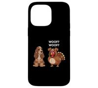 Funny Thanksgiving English Cocker Spaniel and Turkey Carcasa para iPhone 14 Pro MAX