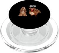Funny Thanksgiving English Cocker Spaniel and Turkey PopSockets PopGrip para MagSafe