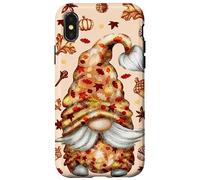 Funny Thanksgiving GNOME For Women Cute Autumn Fall Pattern Carcasa para iPhone X/XS