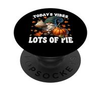 Funny Thanksgiving GNOME For Women Men Kids Cute Pumpkin Pie PopSockets PopGrip Adhesivo