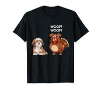 Funny Thanksgiving Lhasa Apso and Turkey Camiseta