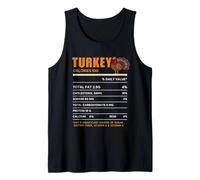 Funny Thanksgiving Nutrition Facts | Family Turkey Dinner Camiseta sin Mangas