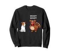 Funny Thanksgiving Russell Terrier and Turkey Sudadera
