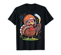 Funny Thanksgiving Turkey Ice Hockey Player Humor Camiseta