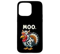 Funny Thanksgiving Turkey Moo Carcasa para iPhone 15 Pro MAX