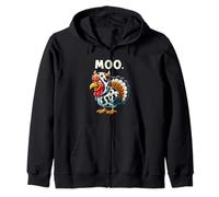 Funny Thanksgiving Turkey Moo Sudadera con Capucha