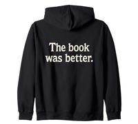 Funny The Book Was Better Distressed Grunge Minimalista Texto Sudadera con Capucha