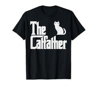Funny The Catfather Fathers Day Cat Dad Pet Owner Gift Men Camiseta