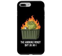 Funny The Horrors Persist But So Do I Japanese Kawaii Frog Carcasa para iPhone 7 Plus/8 Plus