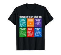 Funny Things I Do In My Spare Time Drawing Art Camiseta gráfica económica, Hombre, Negro, XL