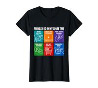 Funny Things I Do In My Spare Time Drawing Art Camiseta gráfica económica, Mujer, Negro, S