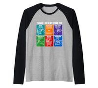 Funny Things I Do In My Spare Time Drawing Art Camiseta Manga Raglan