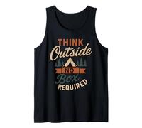 Funny Think Outside Camping Naturaleza Amante de la Vida SIL Camiseta sin Mangas