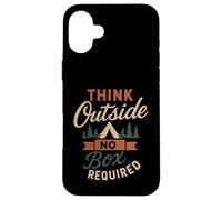 Funny Think Outside Camping Naturaleza Amante de la Vida SIL Carcasa para iPhone 16 Plus