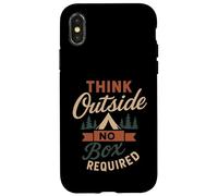 Funny Think Outside Camping Naturaleza Amante de la Vida SIL Carcasa para iPhone X/XS