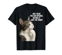 Funny Thinking Cat - Can Opener Or Just The Wind Camiseta