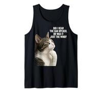 Funny Thinking Cat - Can Opener Or Just The Wind Camiseta sin Mangas