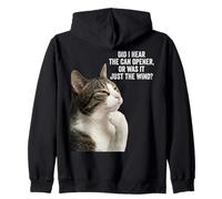 Funny Thinking Cat - Can Opener Or Just The Wind Sudadera con Capucha