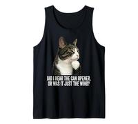 Funny Thinking Cat - Did I Hear Can Opener Or Just The Wind Camiseta sin Mangas