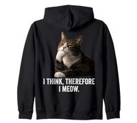 Funny Thinking Cat - I Think, Therefore I Meow Sudadera con Capucha