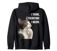 Funny Thinking Cat - I Think, Therefore I Meow Sudadera con Capucha