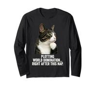 Funny Thinking Cat - Plotting World Domination After Nap Manga Larga