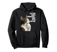 Funny Thinking Cat - Plotting World Domination After Nap Sudadera con Capucha