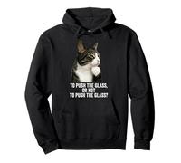 Funny Thinking Cat - Push The Glass Sudadera con Capucha
