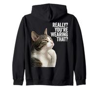 Funny Thinking Cat - Really? You'Re Wearing That? Sudadera con Capucha