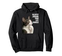 Funny Thinking Cat - Silently Judging Your Life Choices Sudadera con Capucha