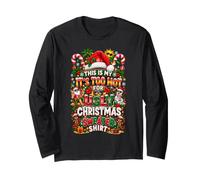 Funny This is My It's Too Hot for Ugly Christmas Sweaters Manga Larga