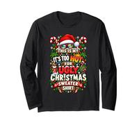Funny This is My It's Too Hot for Ugly Christmas Sweaters Manga Larga