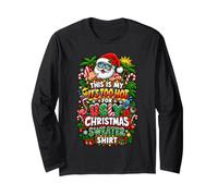 Funny This is My It's Too Hot for Ugly Christmas Sweaters Manga Larga
