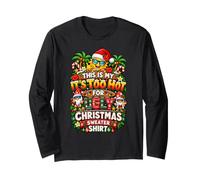 Funny This is My It's Too Hot for Ugly Christmas Sweaters Manga Larga