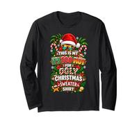 Funny This is My It's Too Hot for Ugly Christmas Sweaters Manga Larga