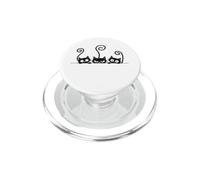 Funny Three Black Cats Cute Trio Cat Lover Mujeres Hombres Jóvenes PopSockets PopGrip para MagSafe