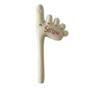 Funny Thumb & Feet Shaped Ceramic Straws - Reusable Weird-Core Drink Stirrers | Creative Coffee Cup Accessories & Dark Humor Gag Gīft For Birthdays, Parties & Home Decor